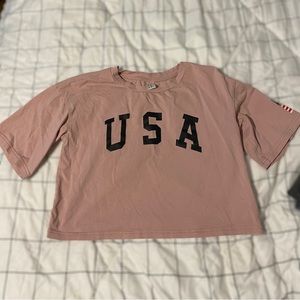 USA crop tee